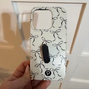 Loopy Case Black Bows iPhone 15 Pro Case